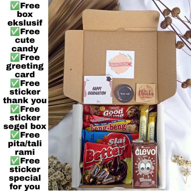 

HAMPERS SNACK MURAH SNACK BOX GIFTBOX SNACK ULTAH HAMPERS GRADUATION
