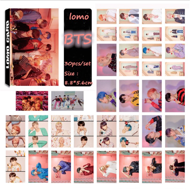 30Pcs / Set Kartu LOMO Foto Kpop BTS Map of Christ Bahan Vinyl