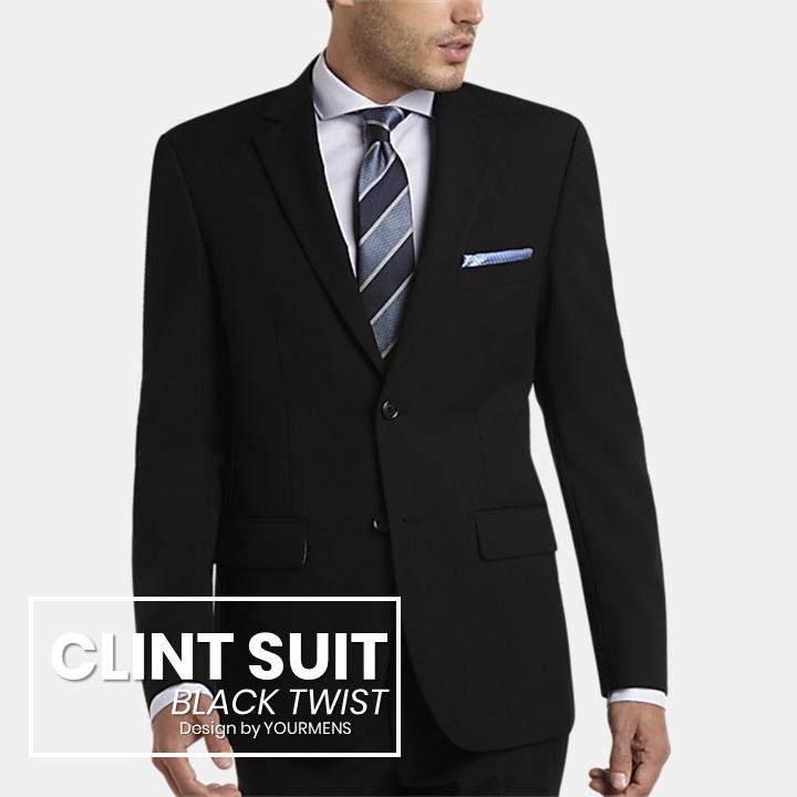 EXCLUSIVE TERBARU !! SLIMFIT BLAZER PRIA WARNA HITAM CLINT SUIT TWIST BLACK ORIGINAL NIKAYU