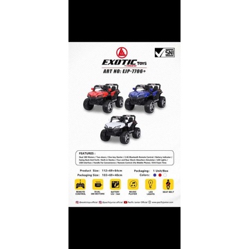 MOBIL AKI MAINAN ANAK JEEP 7706 BAN KARET