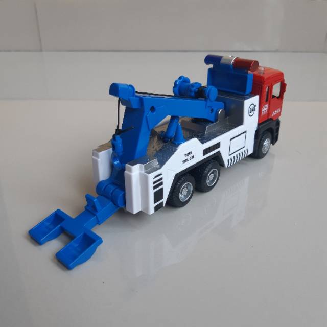Diecast Truk Derek Alloy - Mainan Miniatur Mobil Truck Towing