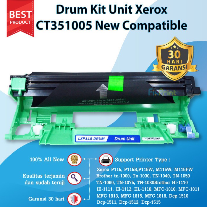 Drum Kit Unit Compatible CT351005 Printer Fuji Xerox P115 P115B P115W Brother TN1000 TN1080 HL-1110