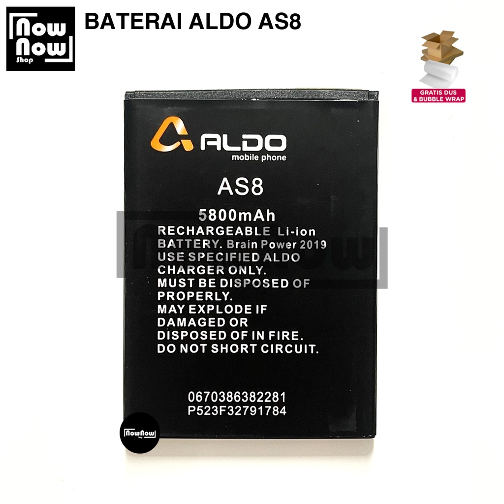 Baterai Aldo AS8 Original Double Power Batre Batrai Battery Baterei HP