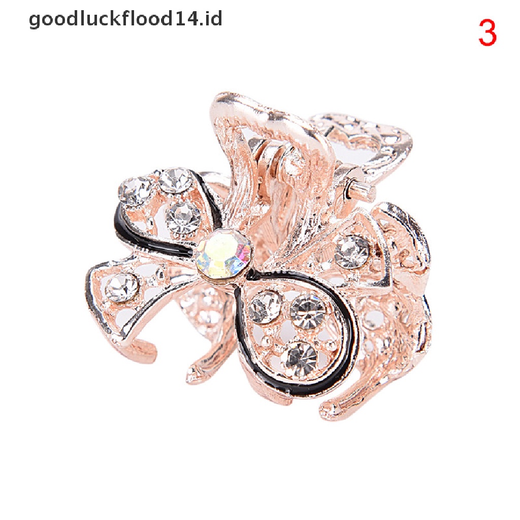 [OOID] Lovely Mini Crystal Rhinestone Plastic Butterfly Hair Claw Jaw Clip Clamp Pin  ID