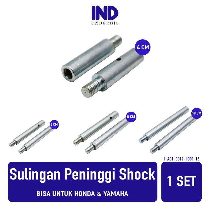 PENINGGI SULINGAN SHOCK DEPAN TANPA LUBANG OLI MOTOR BEBEK DAN MATIC 4 6 8 10cm PENINGGI SULING