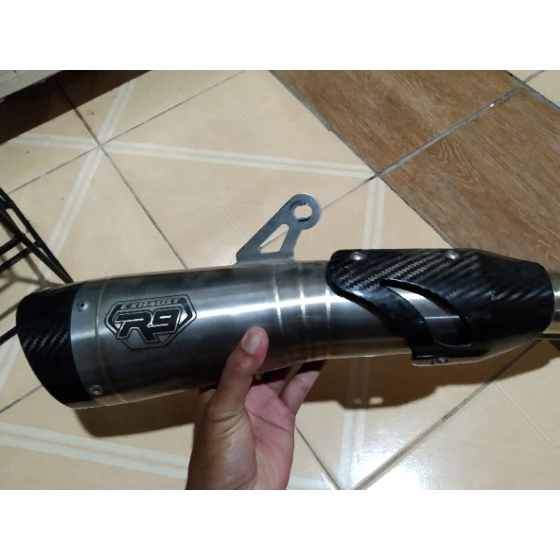 Knalpot R9 H2 Ninja 250 Fi Old Original Full Sistem (Second)