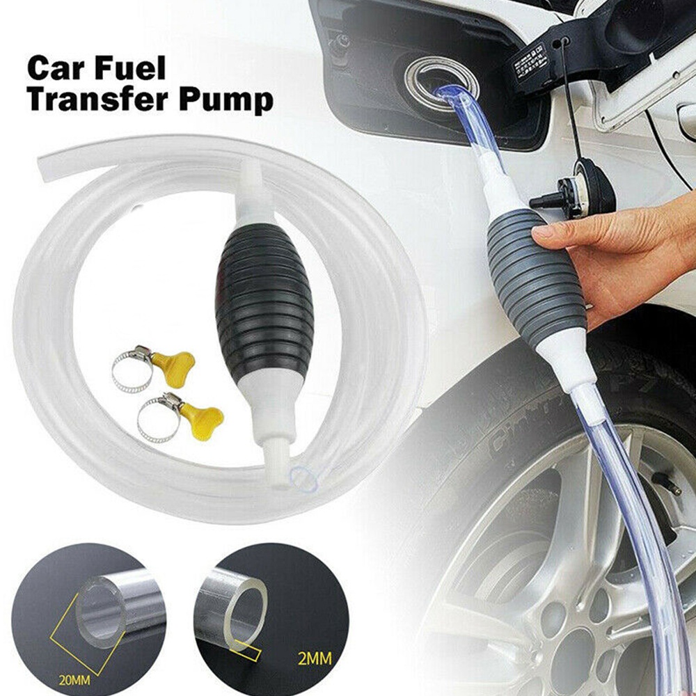 ROW Liquid Transfer Manual Hand Siphon Pump Manual Fuel Pump Petrol Diesel Transfer Tools Portable New Universal Durable Liquid Water