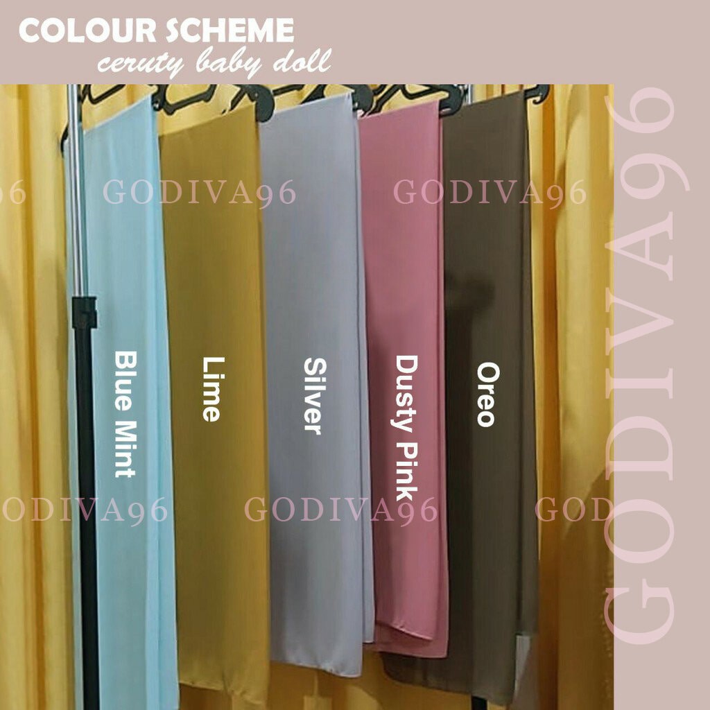 Godiva96 - PASHMINA CERUTY BABY DOLL / PASMINA CERUTI 75 x 175 cm | JILBAB / HIJAB GODIVA96 PART 1