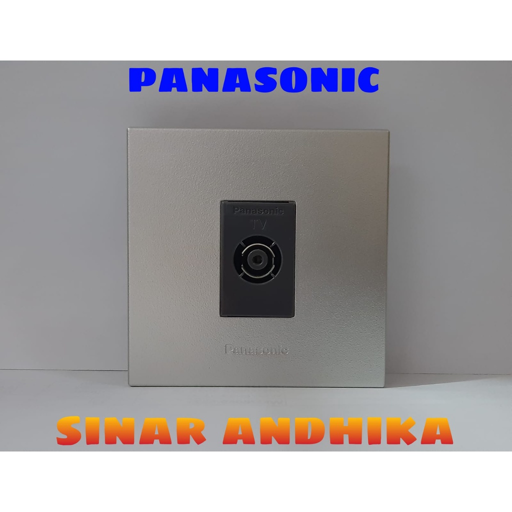 MODUL / JACK TV + FRAME SILVER STYLE E PANASONIC WESJ 78019MWS+WEJ 2501H