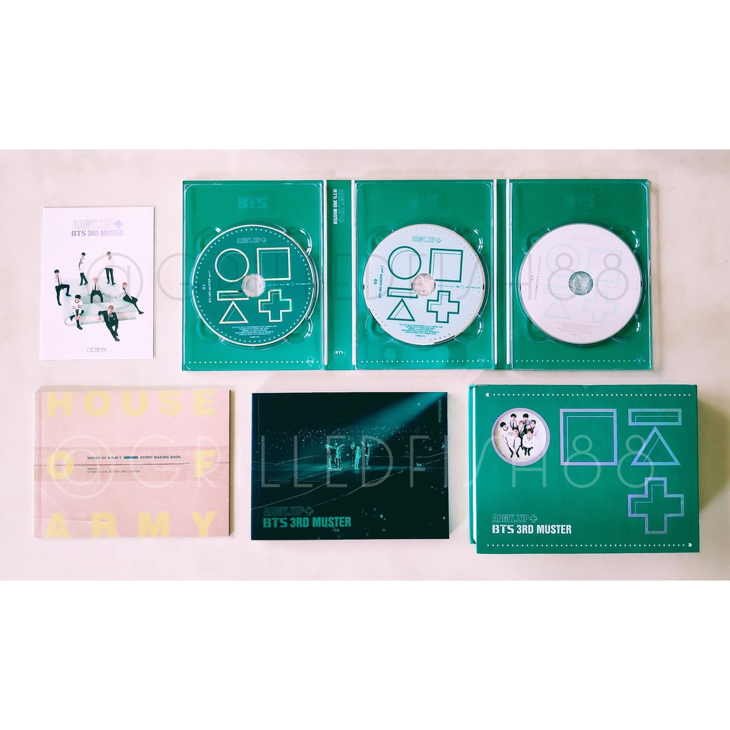[UNSEALED DAMAGED NO PC] BTS Official 3rd Muster DVD | RM JIN SUGA J-HOPE JIMIN V JUNGKOOK