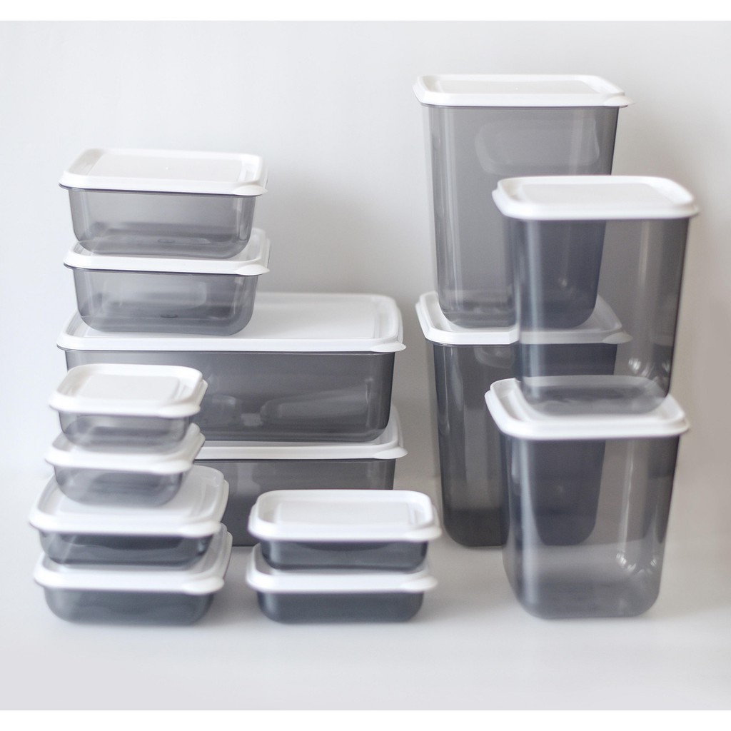 CALISTA OTARU SMOKE SEALWARE FOOD CONTAINER TOPLES PLASTIK SET KOTAK PENYIMPANAN BUMBU KULKAS SERBAGUNA FOOD PREPARATION FOOD ORGANIZER FOOD STORAGE WADAH KOTAK MAKANAN