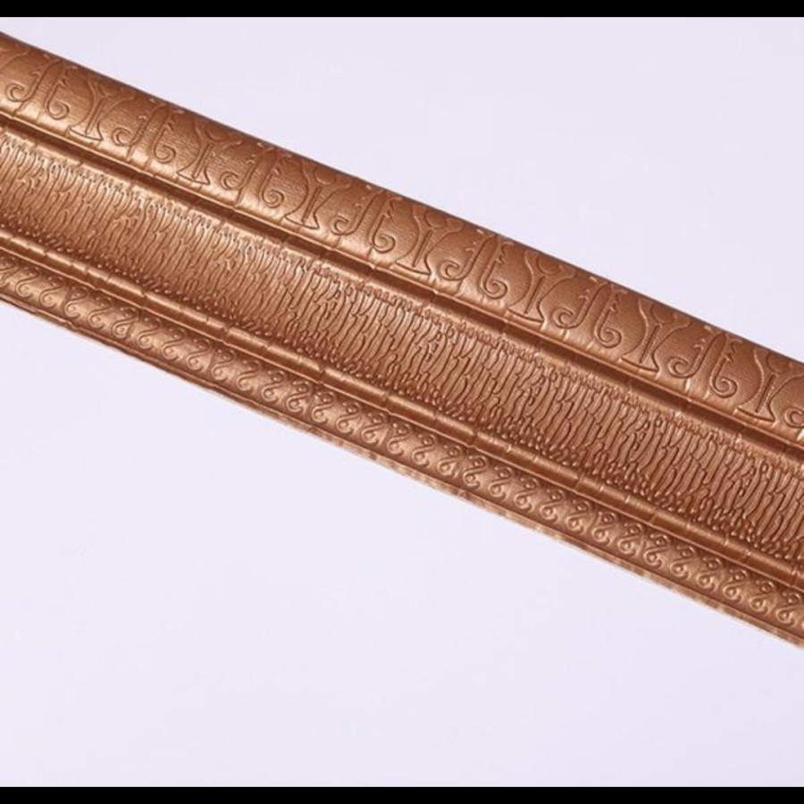 wallpaper foam 3d List / wall sticker list-Coklat Y003