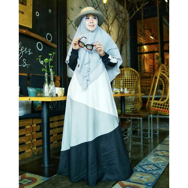 Gamis Denim Ori By Haliza Syari Murah Kece