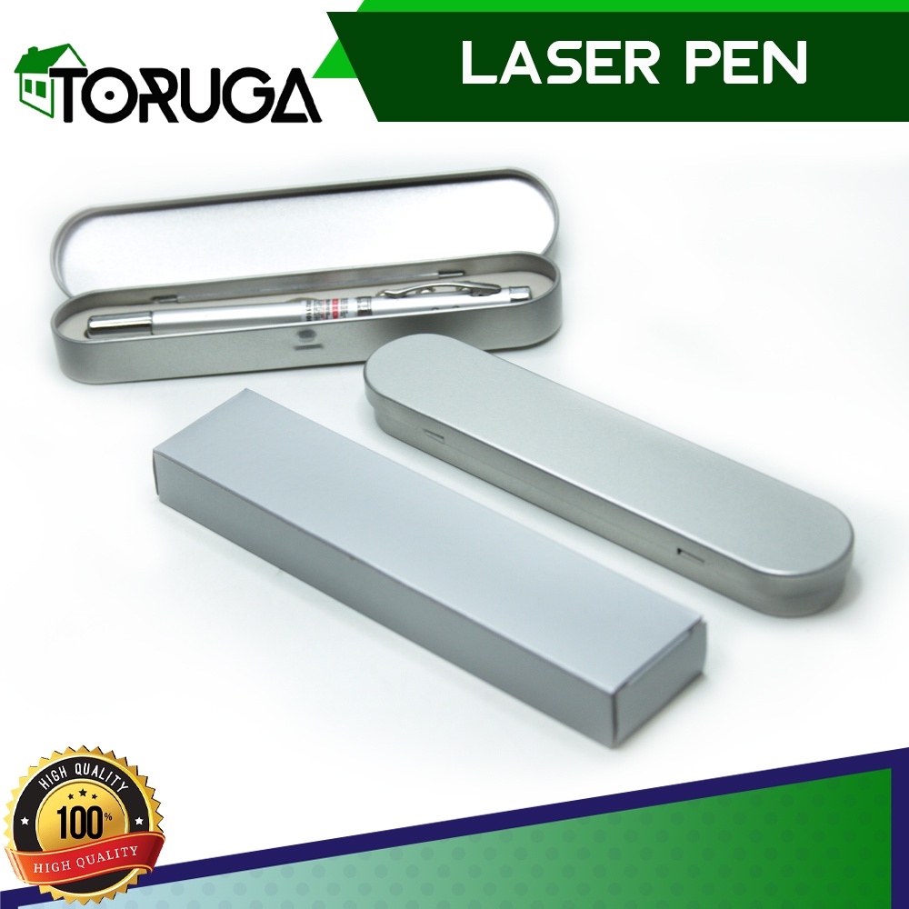 Pulpen Laser Pena Bolpoin LED Aluminium - 5 IN 1 Pen Ball Point