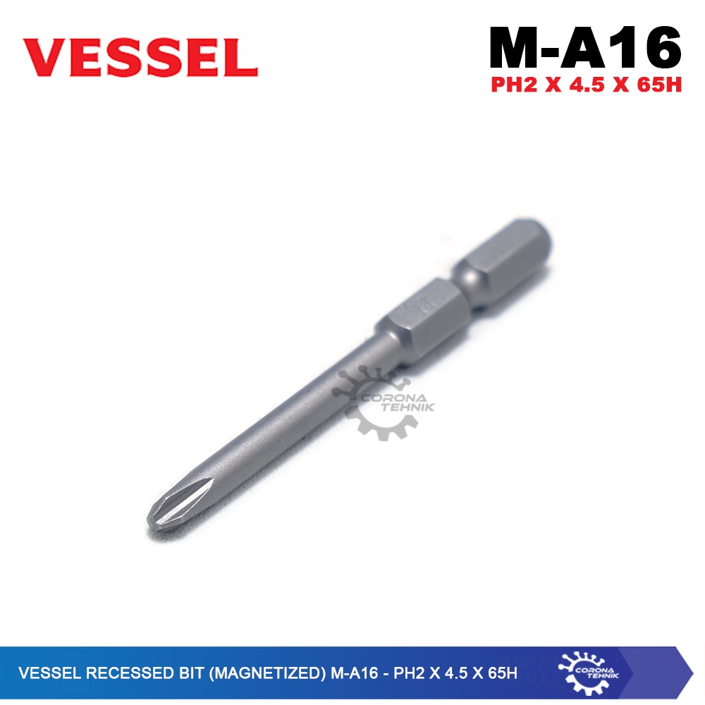 Bit (Magnetized) M-A16 - PH2x4,5x65H - Vessel Recessed