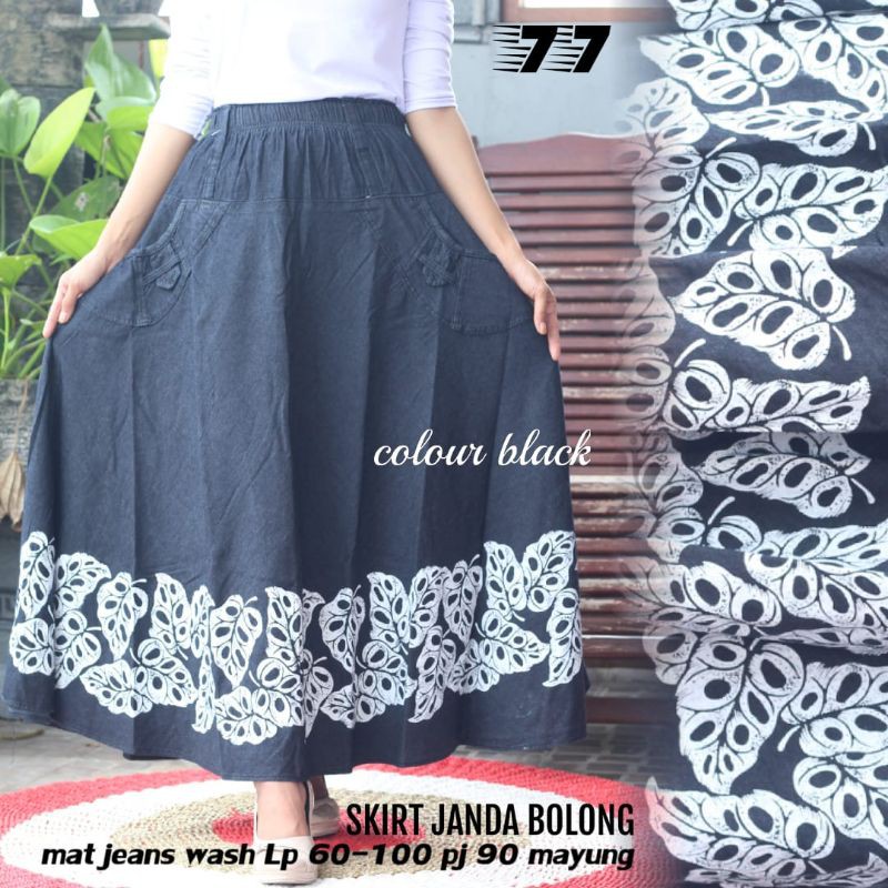 ROK JEANS JANDA BOLONG TERBARU