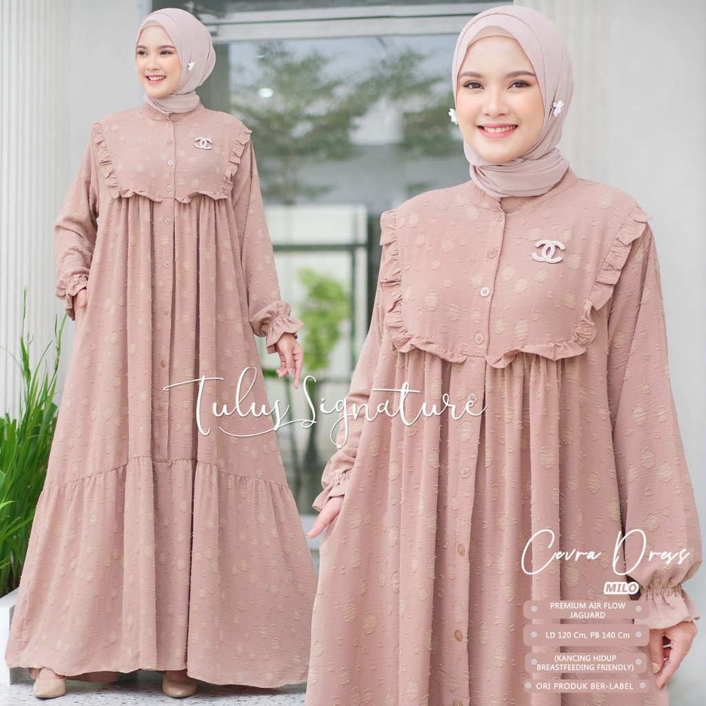 CEVRA DRESS Gamis premium airflow original produk by tulus signature