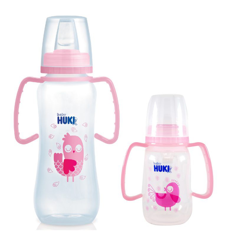Huki Polypropylene Botol With Handle 250ml Pink