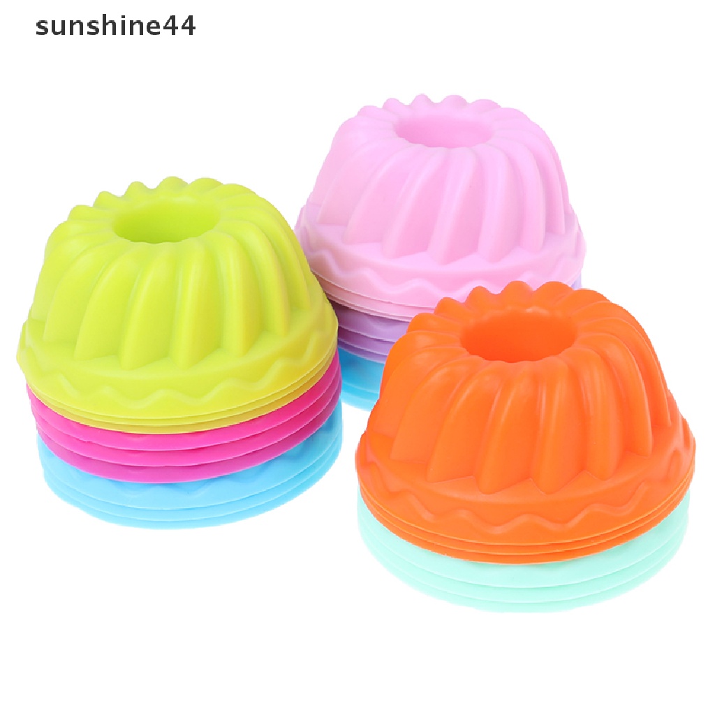 Sunshine 12pcs / set Cetakan Jelly / Pudding / Cupcake / Muffin / Donat Bahan Silikon