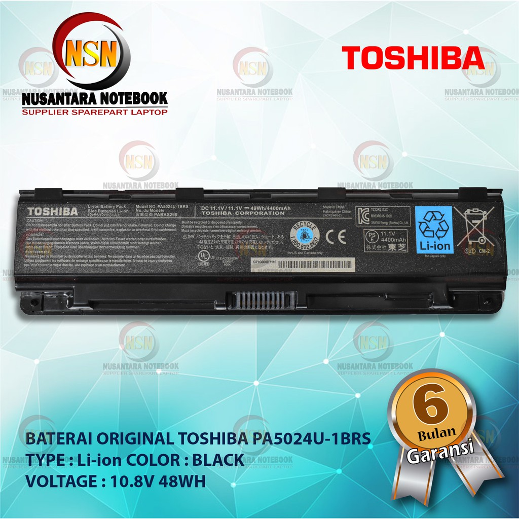 Baterai Original Toshiba Satellite 5024 PA5024U-1BRS PA5023U-1BRS