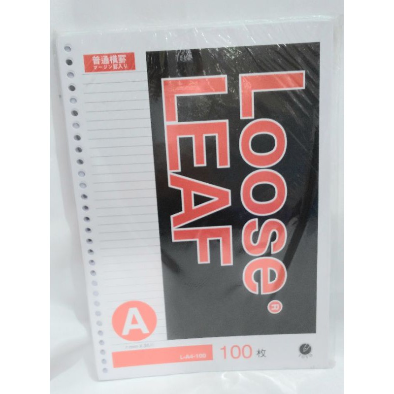 

LOOSE LEAF A4 GARIS ISI 100 LEMBAR MERK TOYO