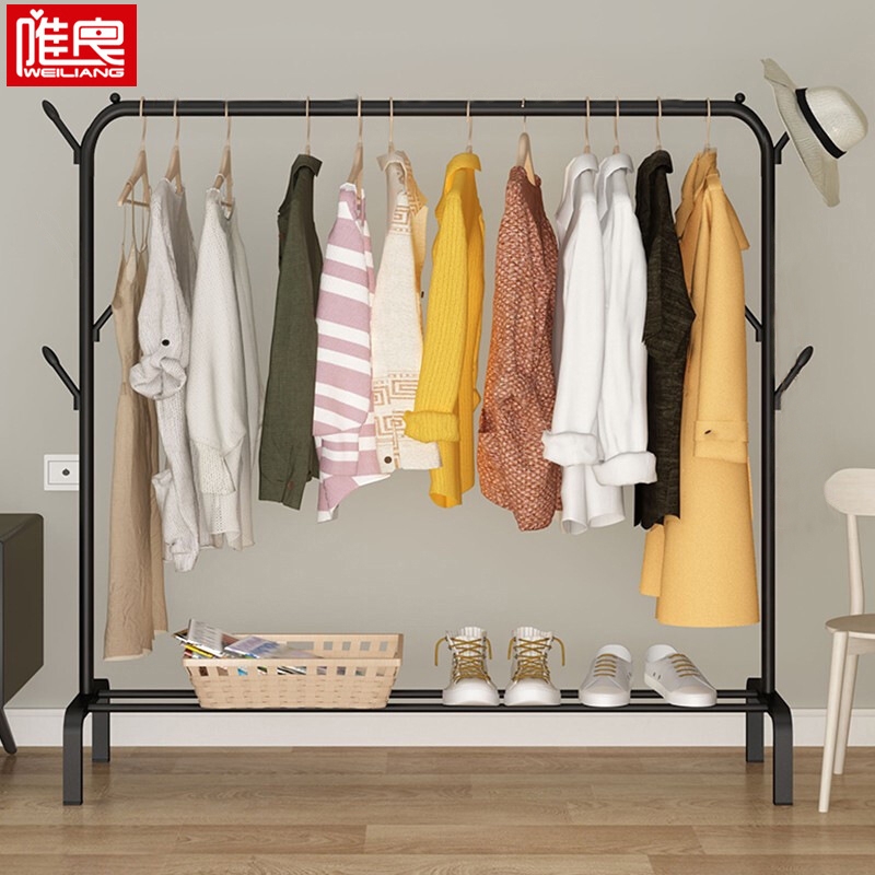 Windproof Clothes Hanger Dengan Gantungan Topi - HITAM M734