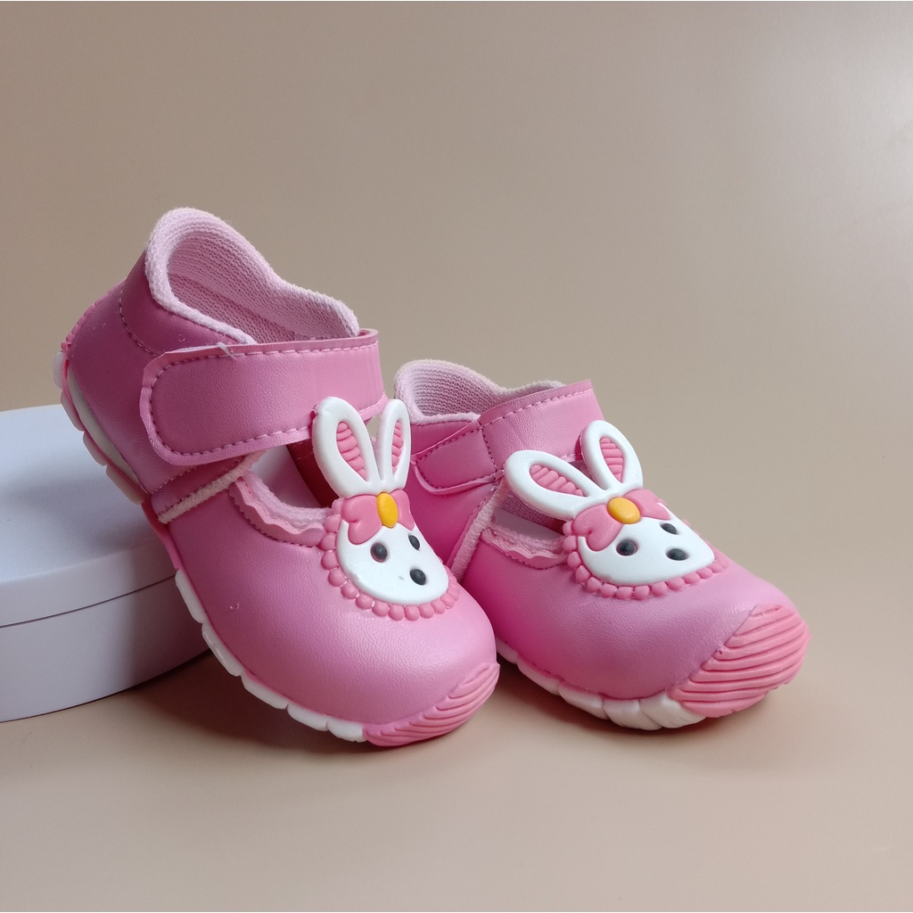 SEPATU ANAK BUNYI BAYI PEREMPUAN USIA 1-3 TAHUN / SEPATU BALITA MURAH - KELINCI