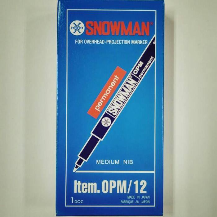 

SPIDOL OHP SNOWMAN OPM-12 WARNA BLACK