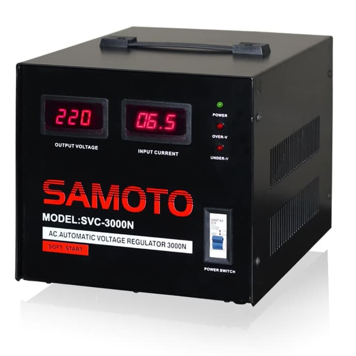 STABILIZER / STAVOLT SERVO MOTOR SAMOTO 3000VA UTK RUMAH, KOMPUTER, AC