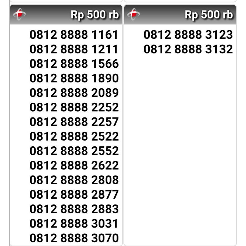 NOMOR CANTIK SIMPATI / TELKOMSEL 0812 8888