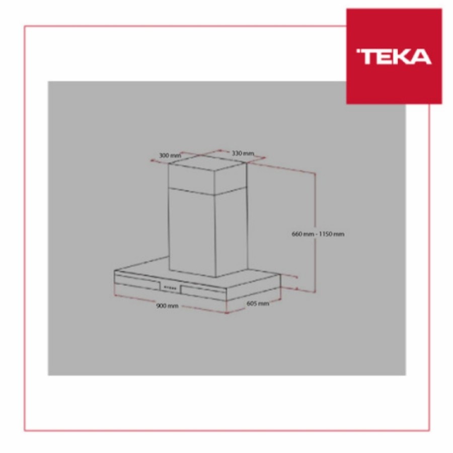 Chimney Hood Teka CHS 90 Island Concept Free Ongkir Area Jabodetabek