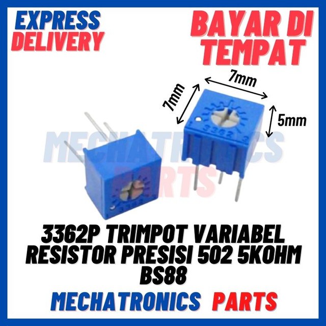 [PAS-9396] 3362P TRIMPOT VARIABEL RESISTOR PRESISI 502 5KOHM BS88