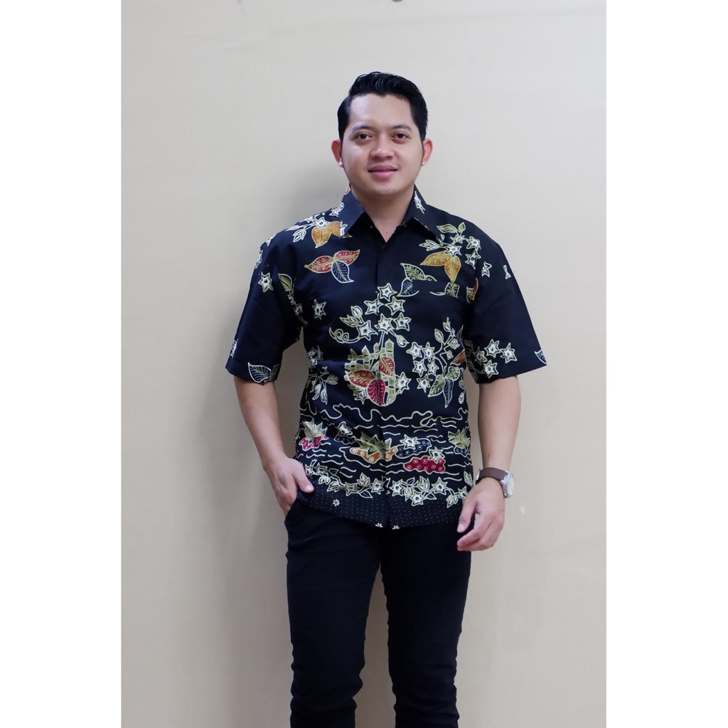 12 MOTIF BATIK LENGAN PENDEK BAJU kemeja pria lengan terbaru ORIGINAL  PENDEK PREMIUM BSO OFFICIAL