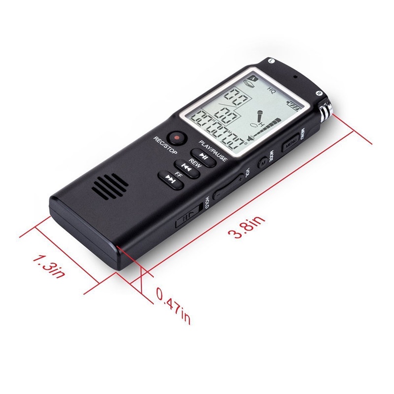 Perekam Suara Model Remote Portable Digital Voice Recorder 8GB - T60