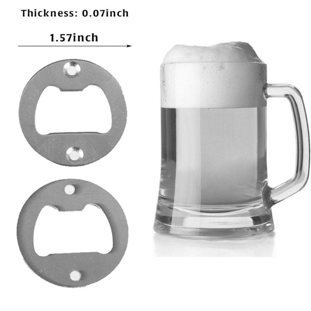 Nickolas1 Sisipan Pembuka Botol Silver Dengan Sekrup 40mm DIY Stainless Steel Alat Dapur