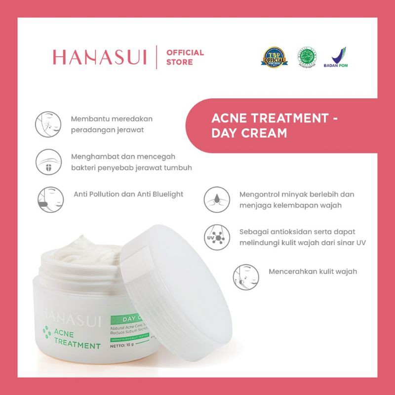 Hanasui Acne Treatment Day Cream 15gr