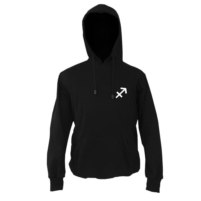 Hoodie Zodiak Sagitarius - Hitam