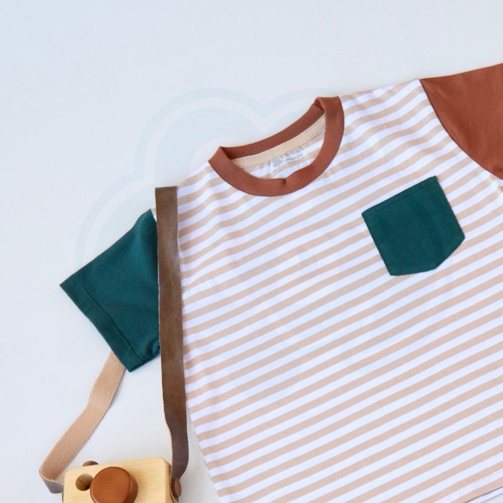 Cotton Kingdom Baby &amp; Toddler Mix Stripes Pocket Tee/ Kaos Stripes Anak/ Pocket Tee