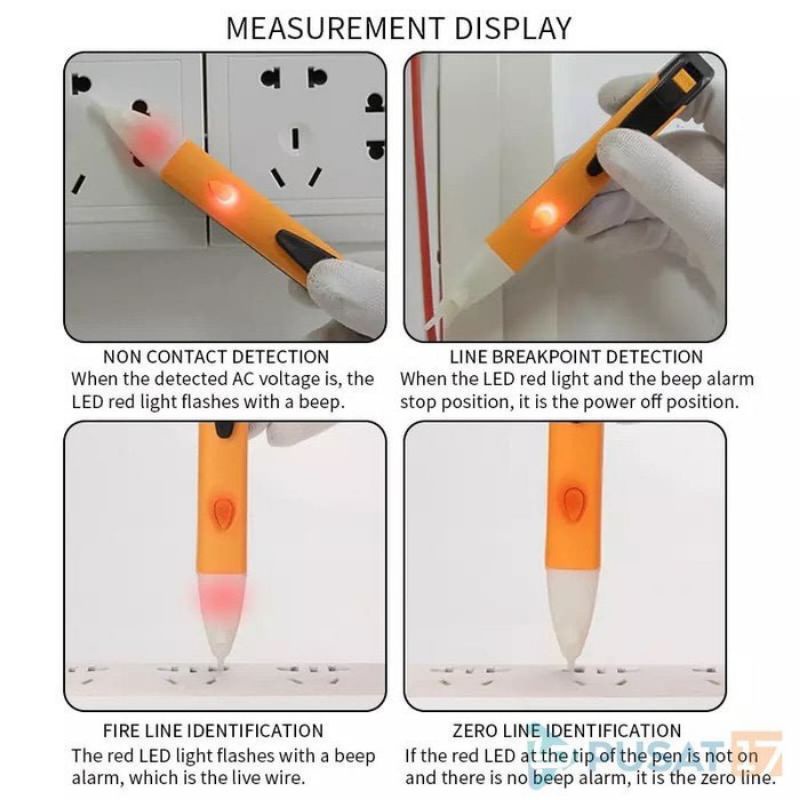 Tespen Non Contact 90-1000 Volt pendeksi Kabel Putus Test Pen wireless