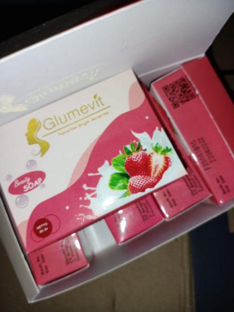 Promo Hemat 1 Box Isi 5 Pcs Sabun Glumevit Sabun Pencerah  Wajah 100% Ori