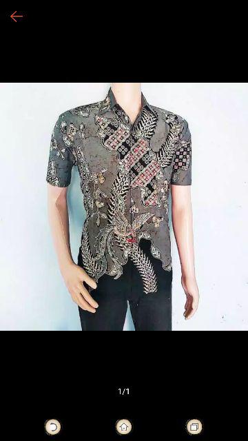 Kemeja Batik Hrb026 Kenongo Kemeja Tosca Panjang Pekalongan Padi M L Xl Sogan Halus Kemeja Batik