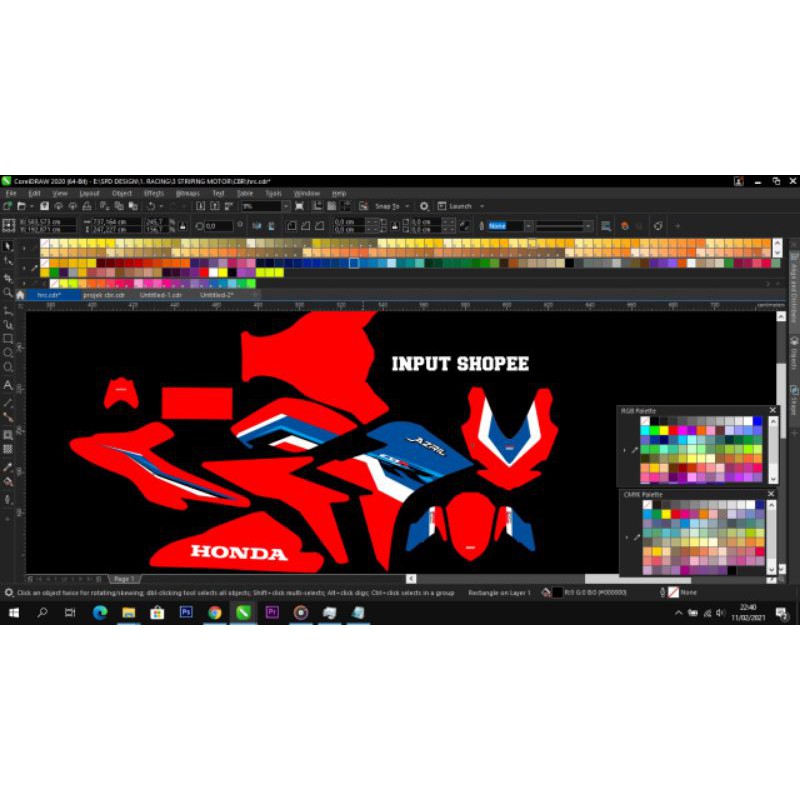 decal cbr 150 r custom hrc wa.