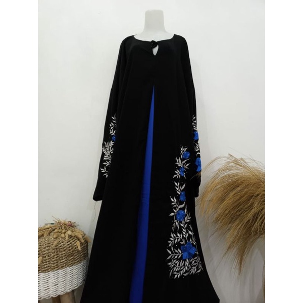 Mukena Arab Bordir Belah Satin