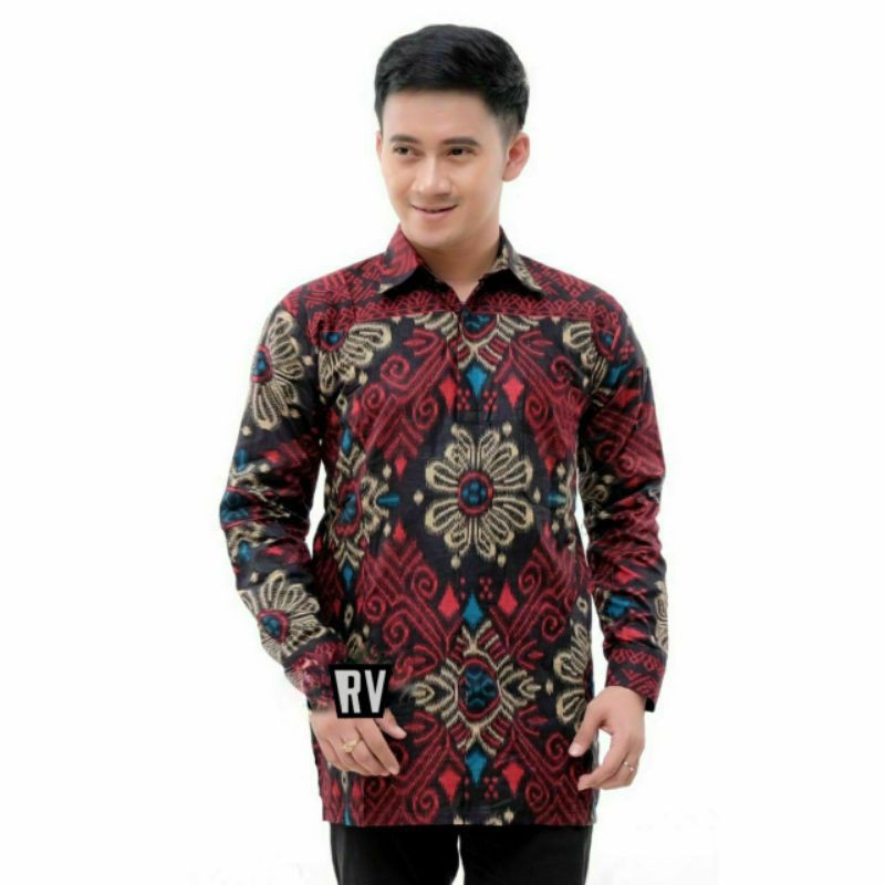 BAJU BATIK PRIA / KEMEJA BAJU BATIK PRIA LENGAN PANJANG