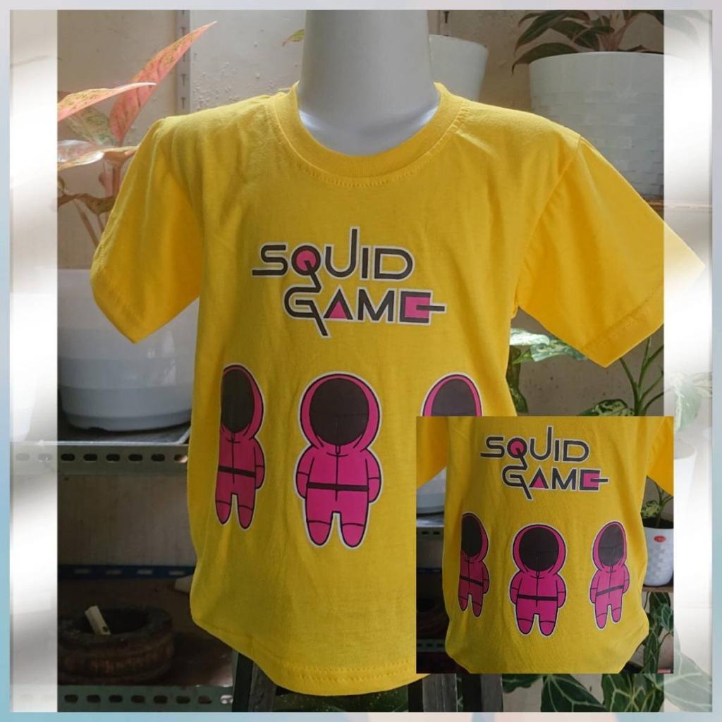 kaos anak anak motif squid game/kaos anak laki laki motif squid game 1th-10th