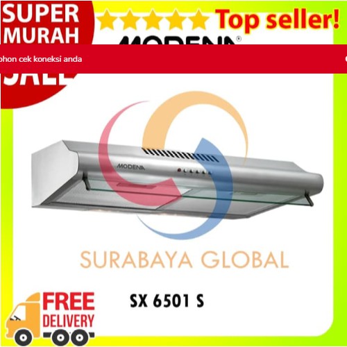Penyedot Asap Cooker Hood Modena SX 6501 S Stainless