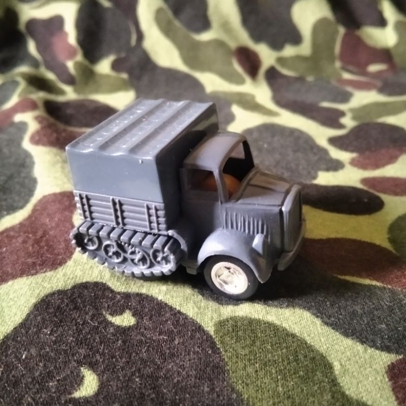 Kendaraan Tempur Nazi Jerman 206 Opel Half Track Miniatur Mainan Jadul Combat Mokit Diorama Tentara 