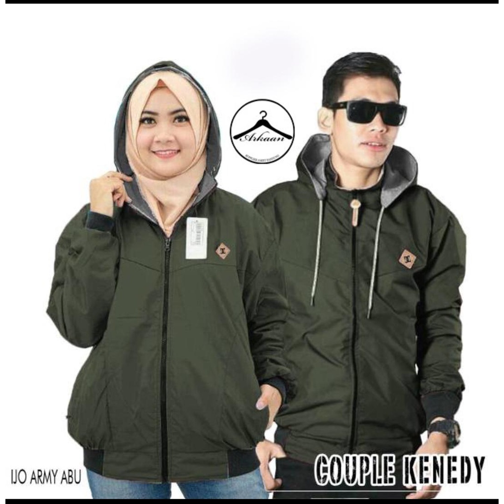 JAKET BOLAK BALIK PRIA WANITA COUPLE SIZE L