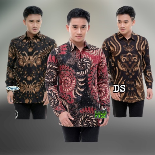 Kemeja Batik Lengan Panjang Ori Katun Super Halus. Limited Edition Fashion Pria Dewasa SIZE M L XL XXL JUMBO SERAGAM SEKOLAH KANTOR KONDANGAN LAKI LAKI REMAJA DEWASA PAKAIAN TRADISIONAL JAWA