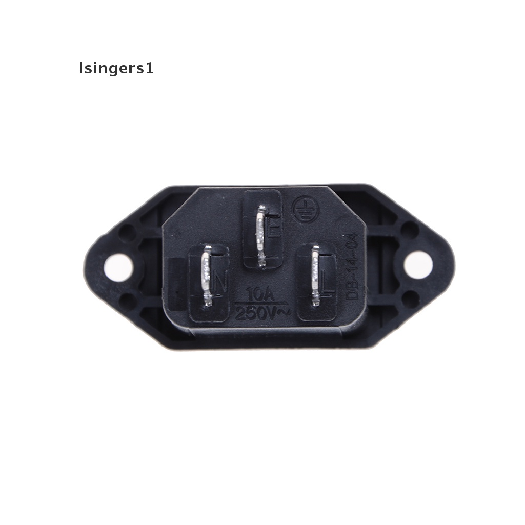 (lsingers1) 5pcs IEC 320 C14 Male Plug Panel Power Inlet AC 250V 10A